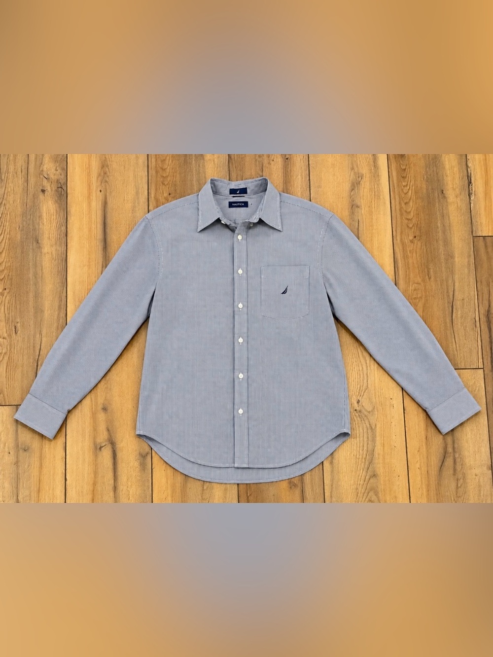 Men’s Nautica Micro-Pattern Button-Down Shirt